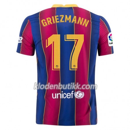 FC Barcelona Antoine Griezmann 17 Hjemme Fotballdrakt 2020-2021 Kortermet